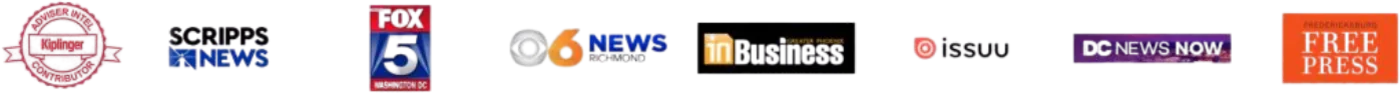 Logos of media outlets featuring The Insurance Smith